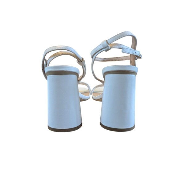 Sam Edelman Women's Kia White Leather Heels MinUse 8 M - Picture 6 of 8